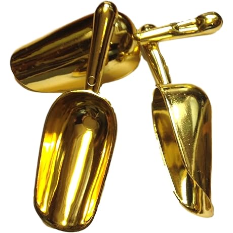 6 Pieces - Package of 6.25" Shiny Gold Plastic Scoops for Wedding...