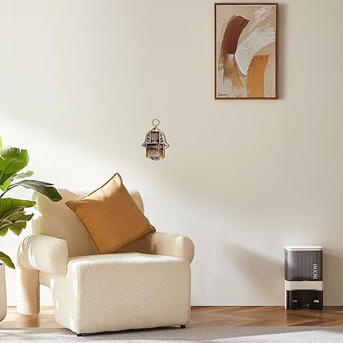 Miniatura 3 de Bendición de madera judía de la menorá Hamsa para el hogar, decoración de pared de buena suerte con turquesa simulada