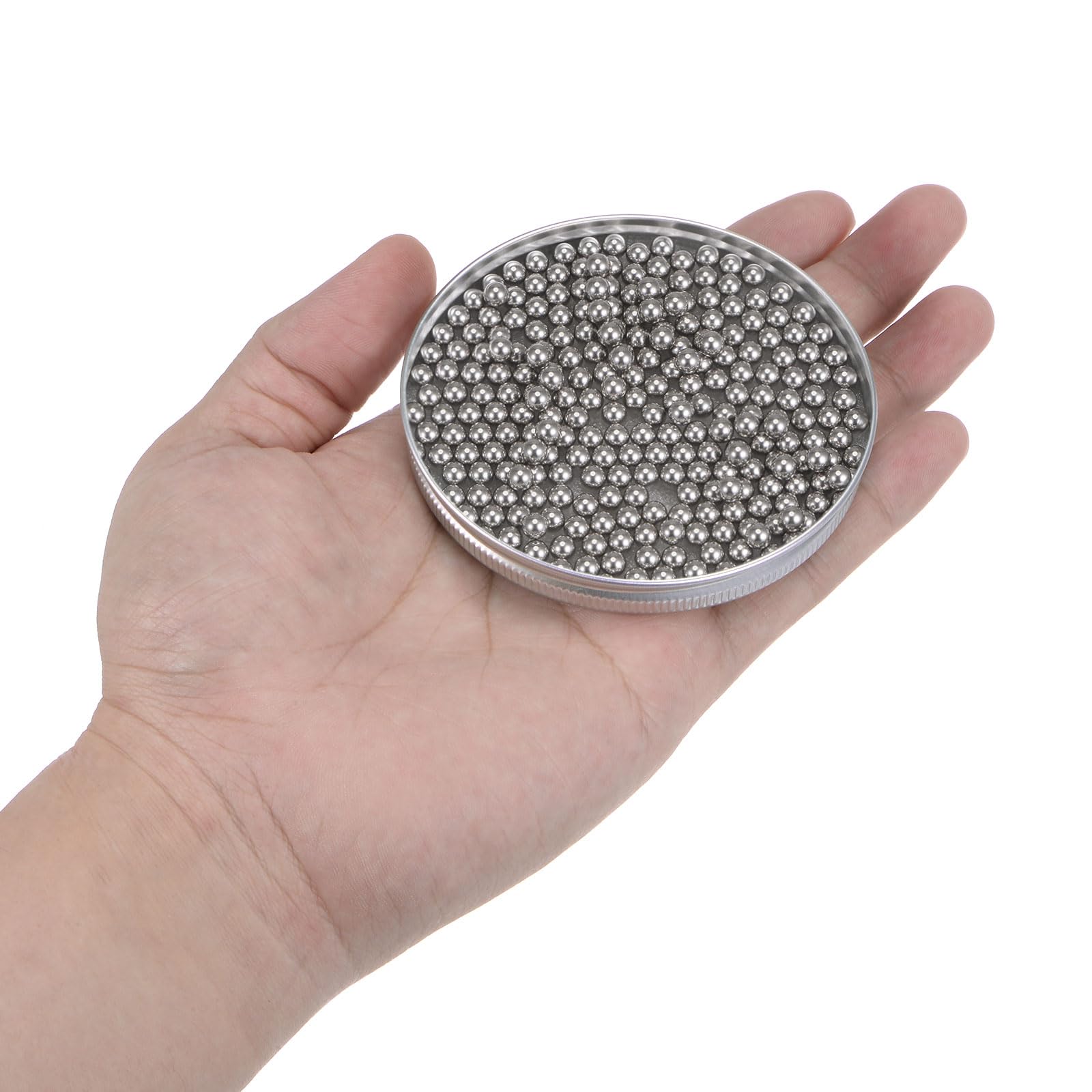 sourcing map 1000pcs Précision Billes 4,5 mm Diamètre G200 201 Inox Acier pour Roulements