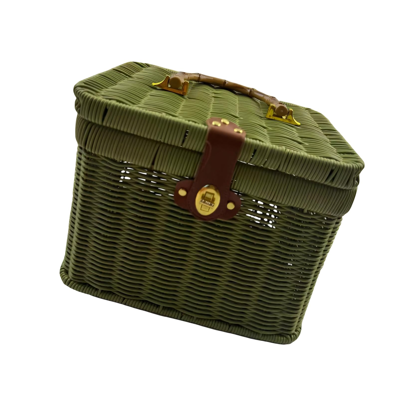 Handwoven Storage Basket with Carry Handle Decorative Container for Clothes Toy and Household Items Home Deck Storage Container