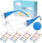 28 Pack Verres de sécurité cristal transparent (Bulk Pack de 24+4) Unisex anti-rayure Protection Gants Impact Résistants Lens Eyewear ANSI Z87.1 Certifié pour la construction, le tir et le laboratoire