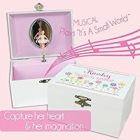 Vista 7 de My Bambino Joyero musical personalizado con diseño de mariquita roja