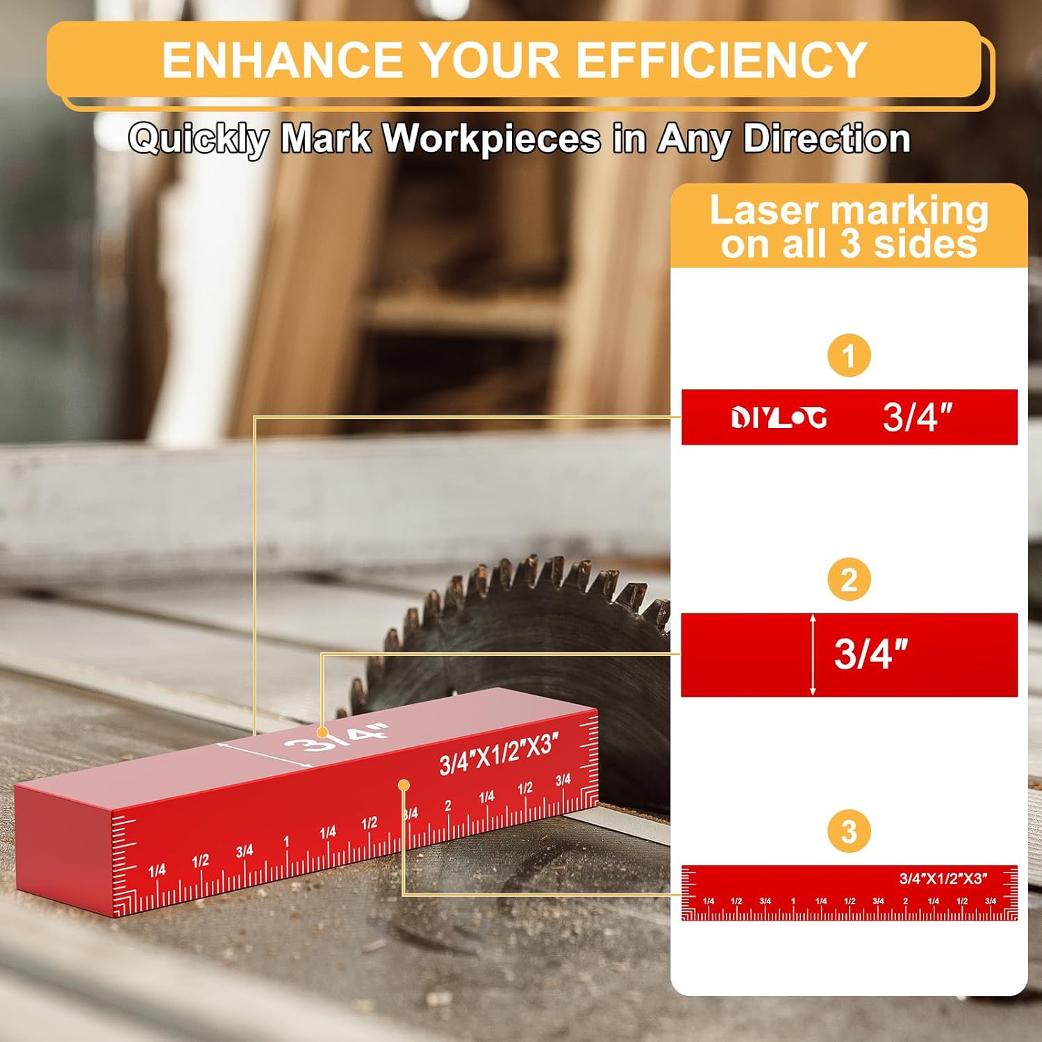 Setup Blocks Woodworking, Setup Blocks Height Gauge Set, 16 PCS Setup Blocks with Set Up Blocks for Woodworking, Case, Square Ruler, Aluminum Setup Bars for Router and Table Saw Accessories