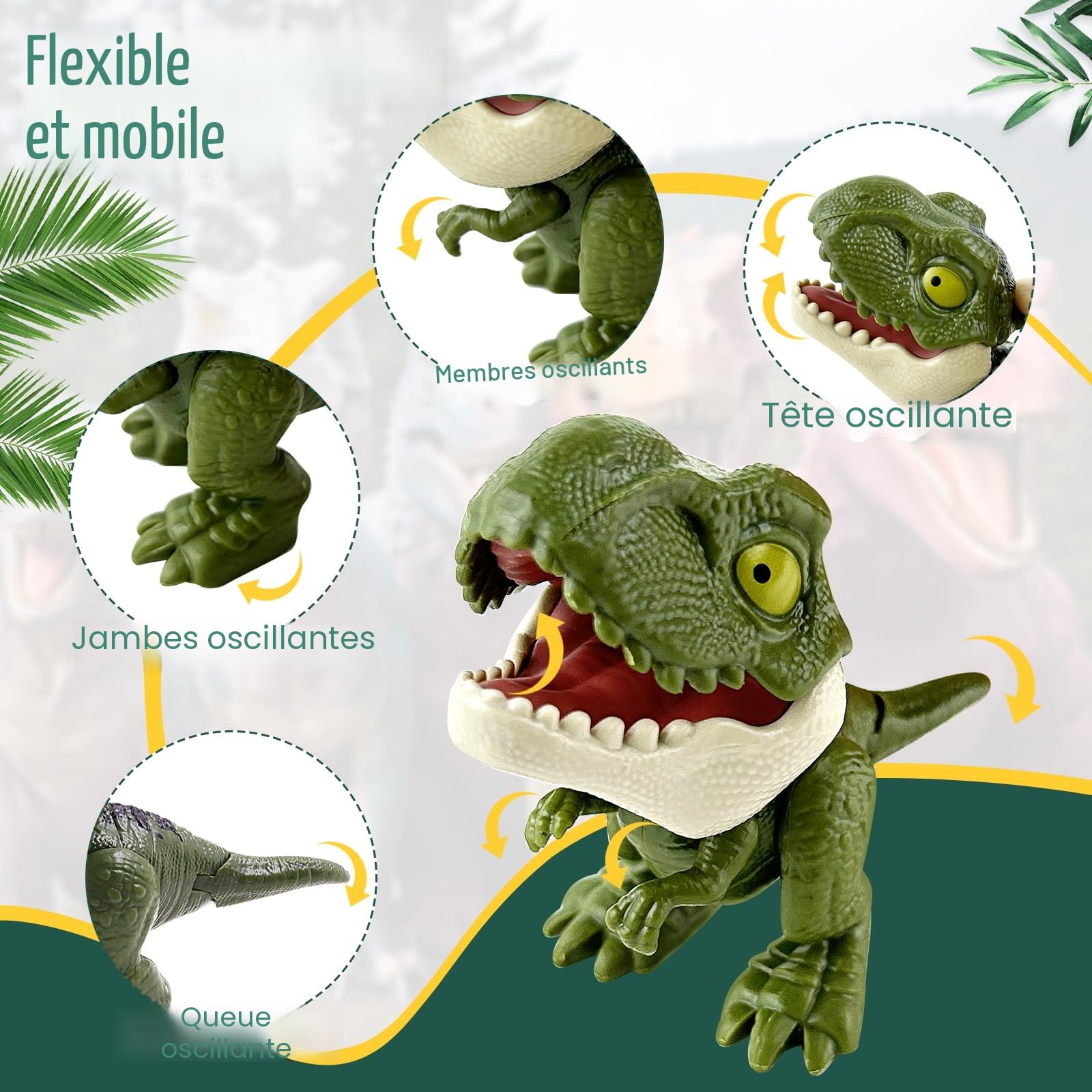 Dinosaure Jouet Ensemble, ABS Mini Dinosaure 10 Pcs, Mignon Durable pour Enfants Garçons Filles