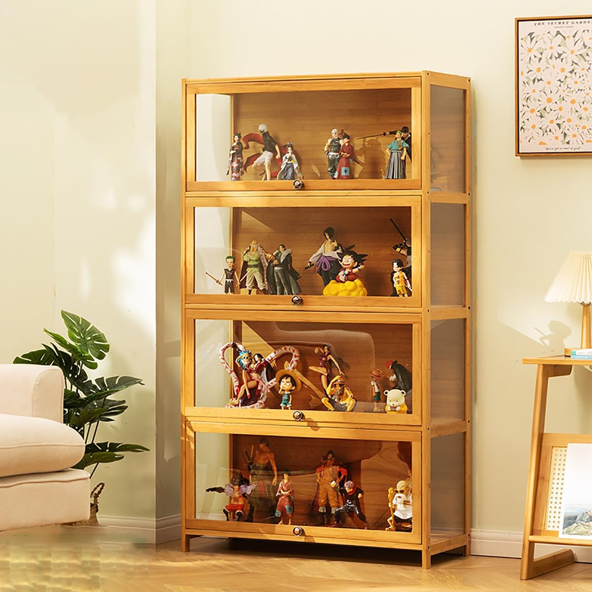 Display with Acrylic Door Modern Minimalist Flip Door