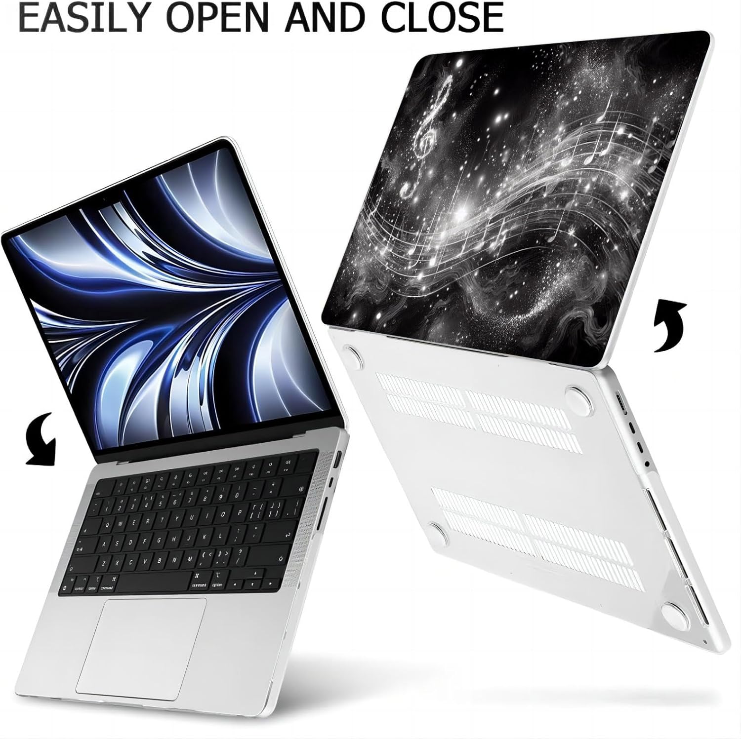 Compatible with MacBook Neo 13-inch, Hard Shell Case with Keyboard Cover and Screen Protector (A3404 A18 Pro chip, 2026 Release) - Music Note MC21665