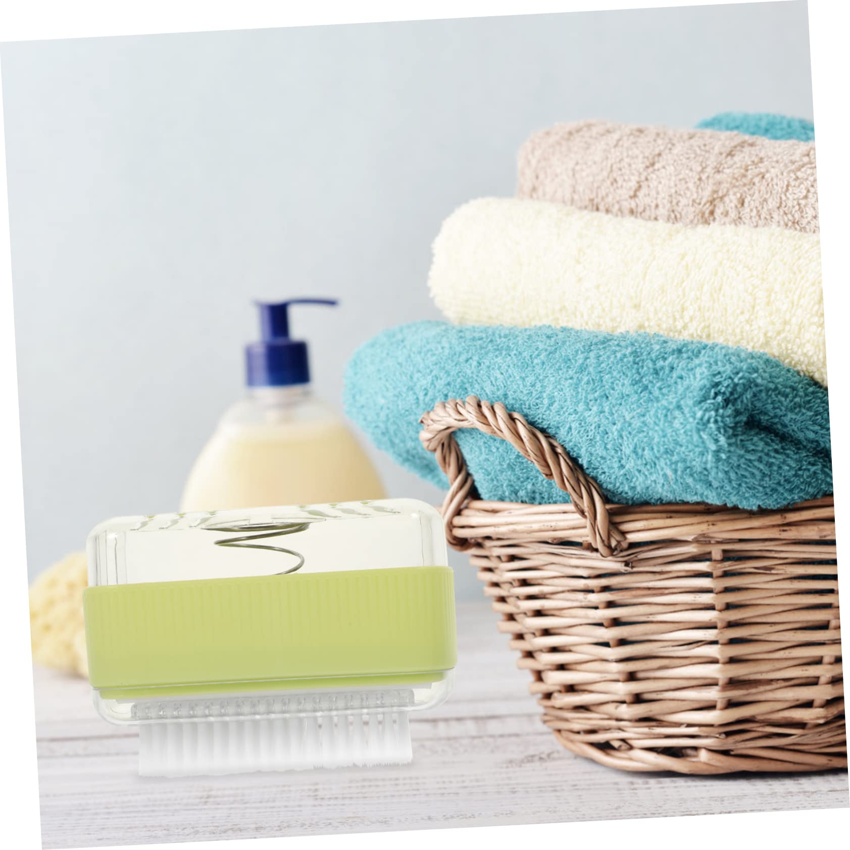 水色 ソープディッシュ プラスチック製 泡立て器型 Amazon｜ETHZZLE 多機能ローラー付き 泡立てボックス 排水機能