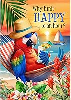 Vista 5 de Bandera de arpillera de verano de las 5 en punto, 28 x 40 pulgadas Briarwood Lane