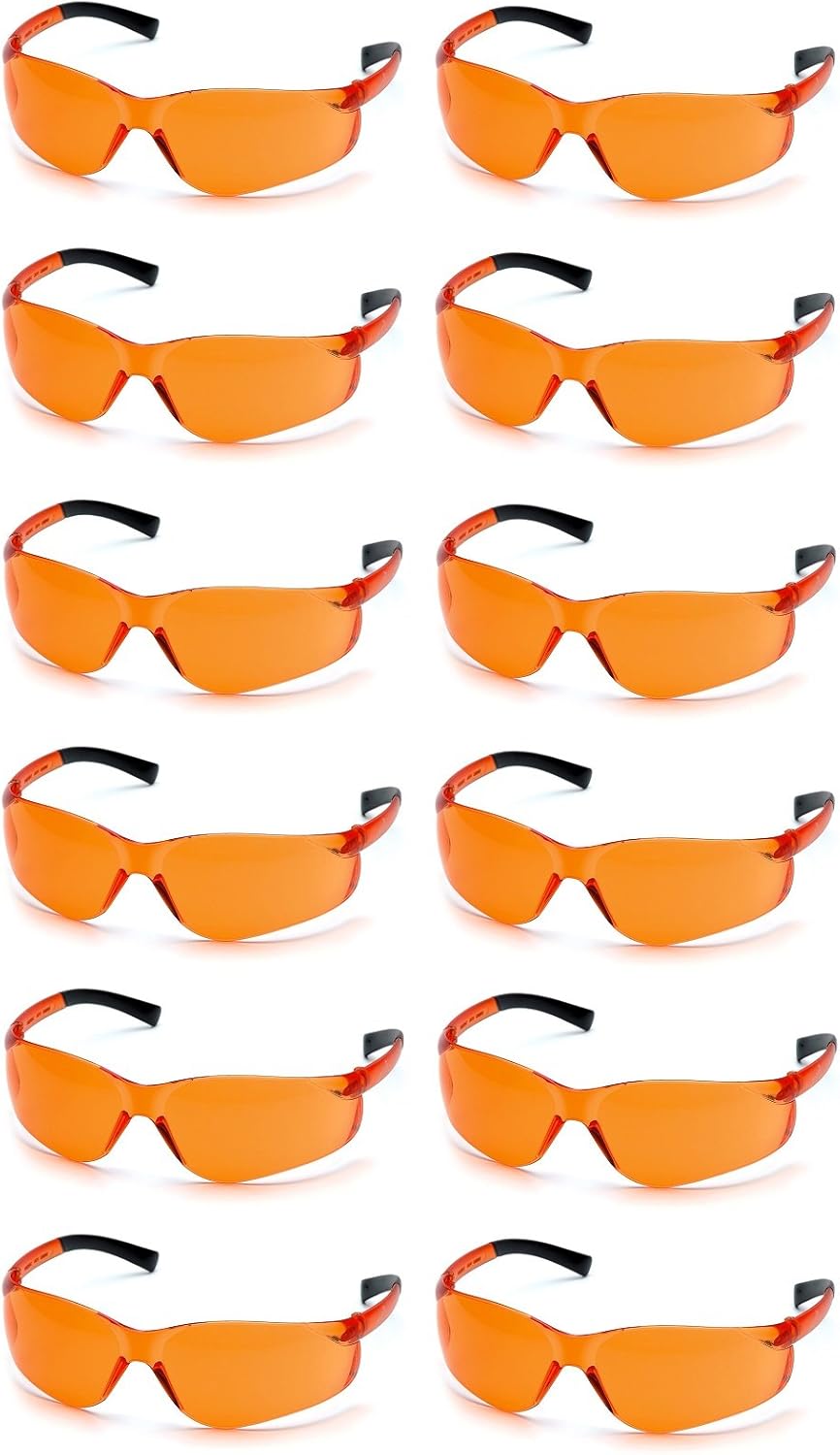 Pyramex Ztek Safety Glasses Orange Lens S2540S (12 Pair Pack)