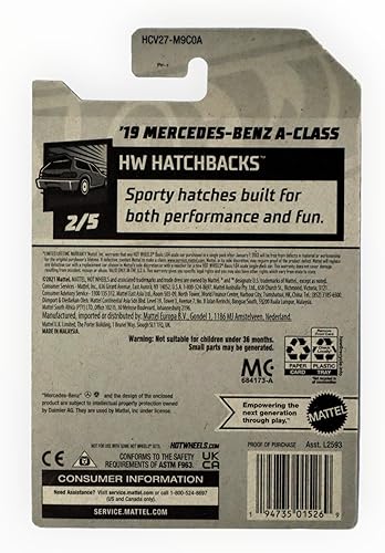 Miniatura 2 de Hot Wheels 2022 - Mercedes-Benz Clase A '19 - 18/250 [Azul] - Hatchbacks 2/5