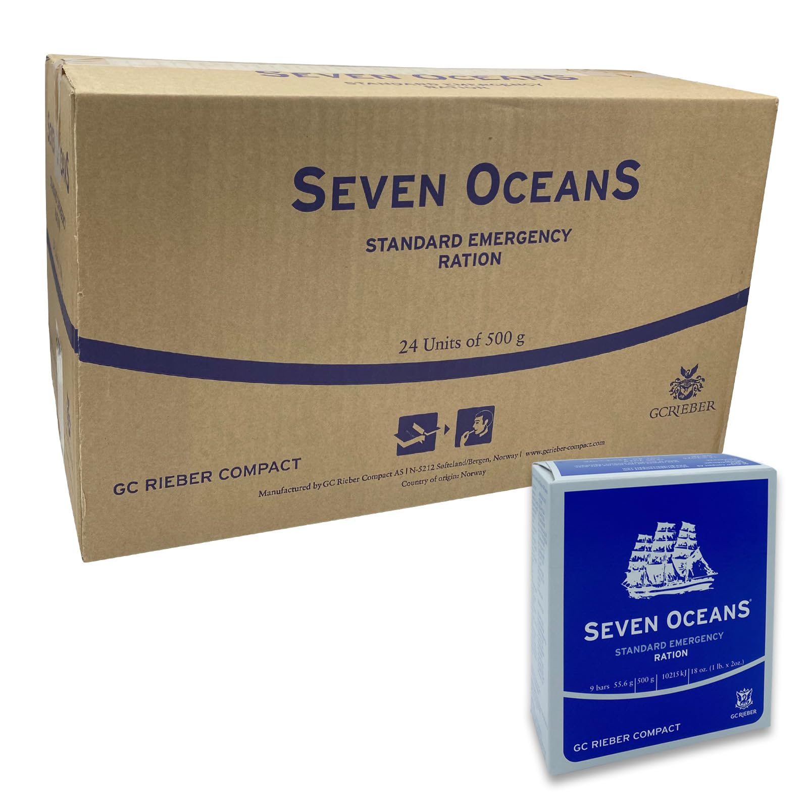Seven Oceans Energieriegel Outdoor Bar Notfallnahrung - 24-Tages Vorrat für 1 Erwachsenen - Lang haltbare, kompakte und nährstoffreiche Überlebensnahrung für Krisensituationen