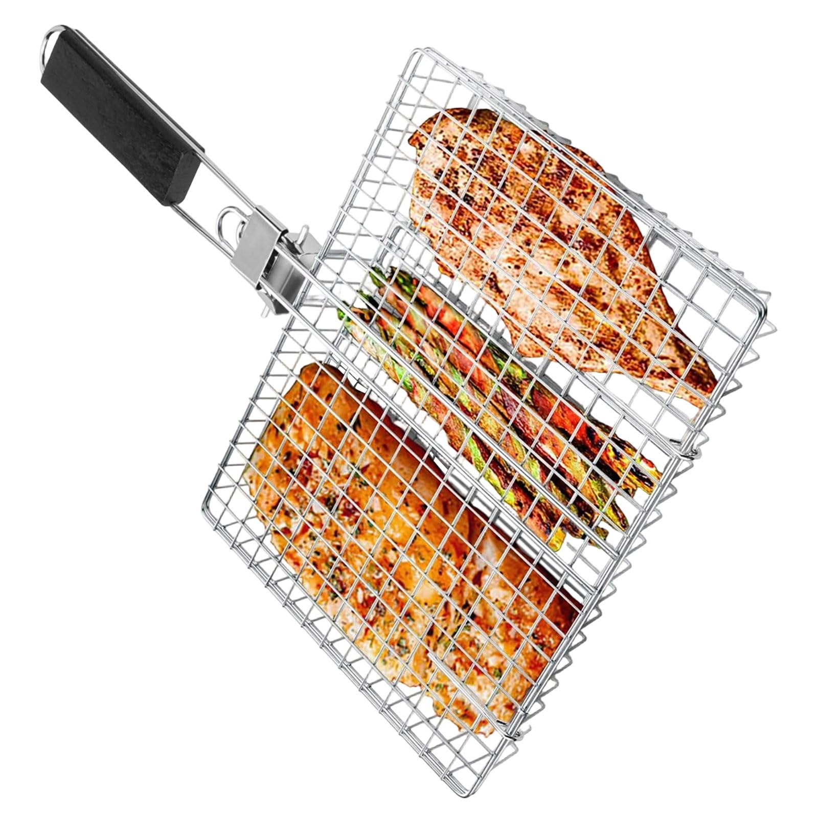OSNIYAW Detachable Handle Cooking Basket for Outdoor Camping Picnics Backyard Barbecues with Spacious Heating Area Family Size Barbecue Basket