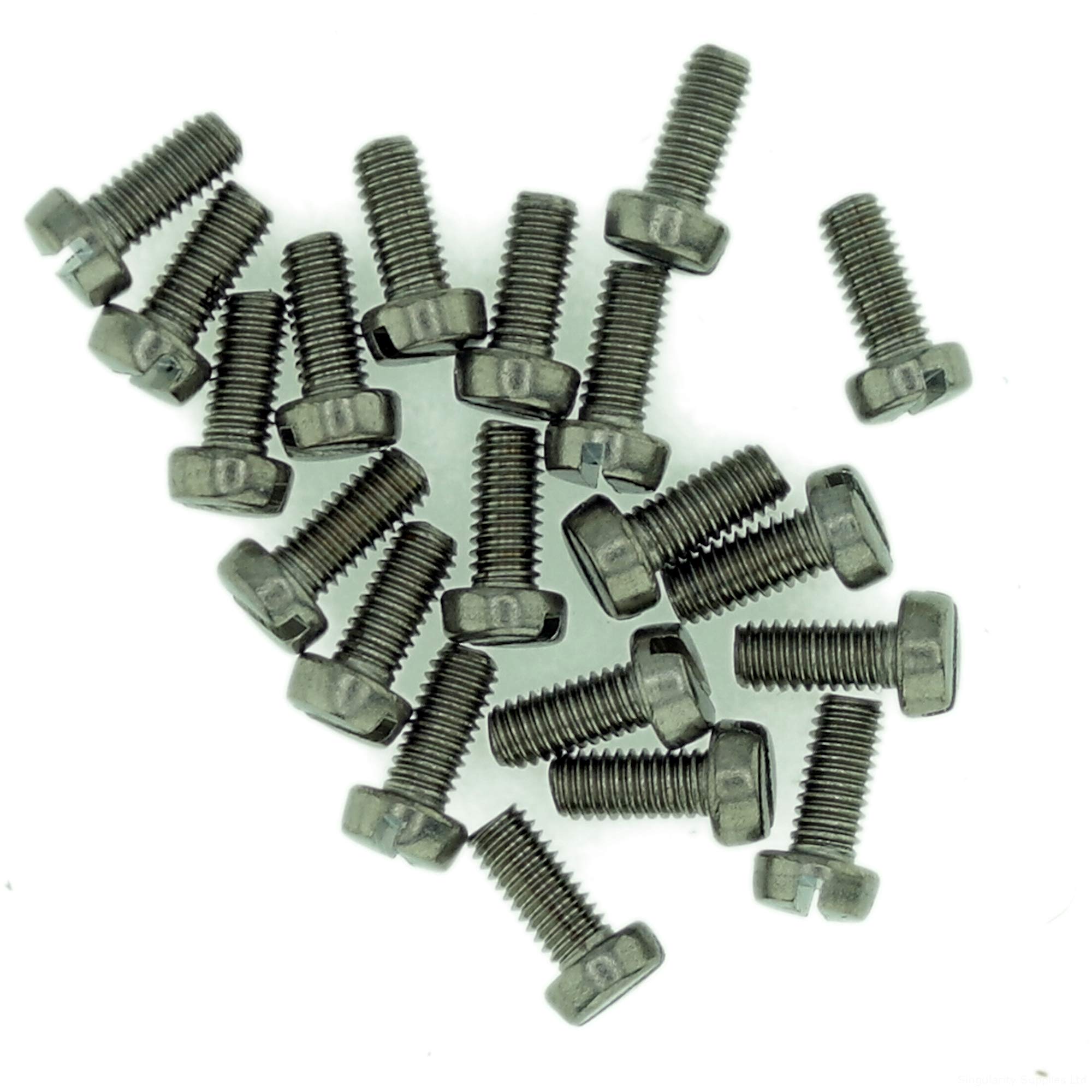 Singularity Supplies M1 (1Mm X 8Mm) Slot Cheese Machine Screw (Bolt) - Stainless Steel (A2) (Pack Of 20)
