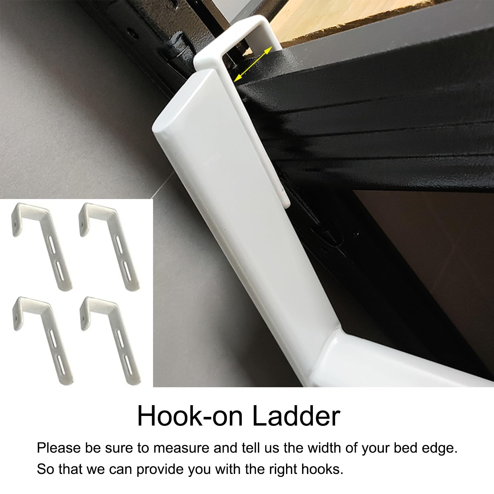 Escalera Blanca para litera, de 4 o 5 peldaños, Ideal para áticos de Apartamentos, Ahorra Espacio y Cuenta con Ganchos, Capacidad de Carga de 200 kg (tamaño: 140 cm [55 Pulgadas])