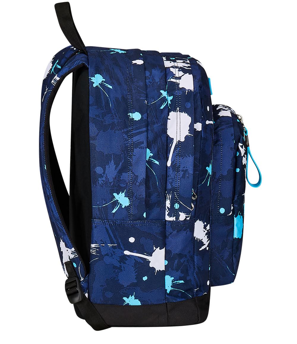 Seven Zaino Doppio Scomparto New Fit, SpottyBlue, Blu, Tasca Porta Borraccia, Maxi Capienza, Schienale Preformato, Zaino Scuola e Viaggio, Bambini e Ragazzi