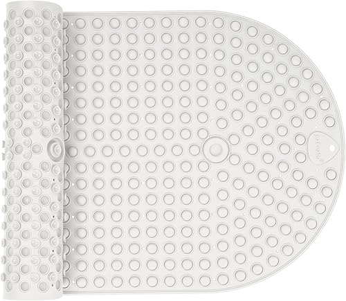 Miniatura 13 de Alfombrilla de baño de silicona Joiyota para tina antideslizante, alfombrilla de ducha de masaje de burbujas antideslizante con 27 x 15 pulgadas
