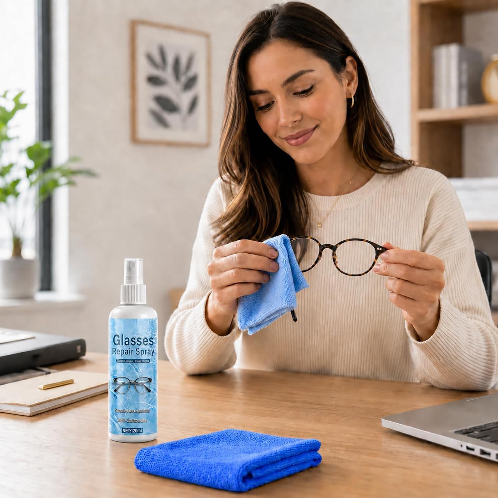 Spray per la rimozione dei graffi dalle lenti degli occhiali, spray professionale per la riparazione dei graffi sulle lenti, liquido detergente da 120 ml per la riparazione di occhiali (3PCS)