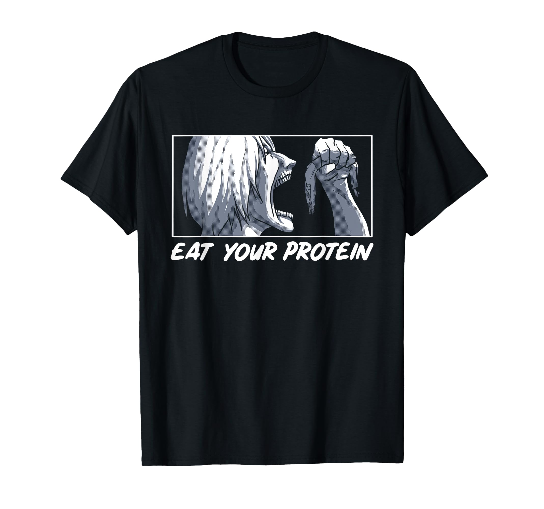 Eat Your Protein Anime Gym Manga Bodybuilding Fitness Anime T-Shirt