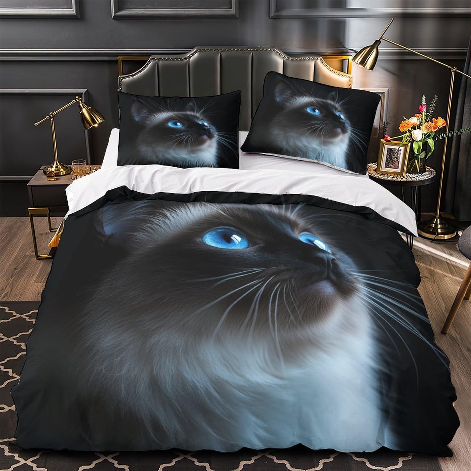 Housse de couette Shih Tzu anti-acarien respirante pour grand lit