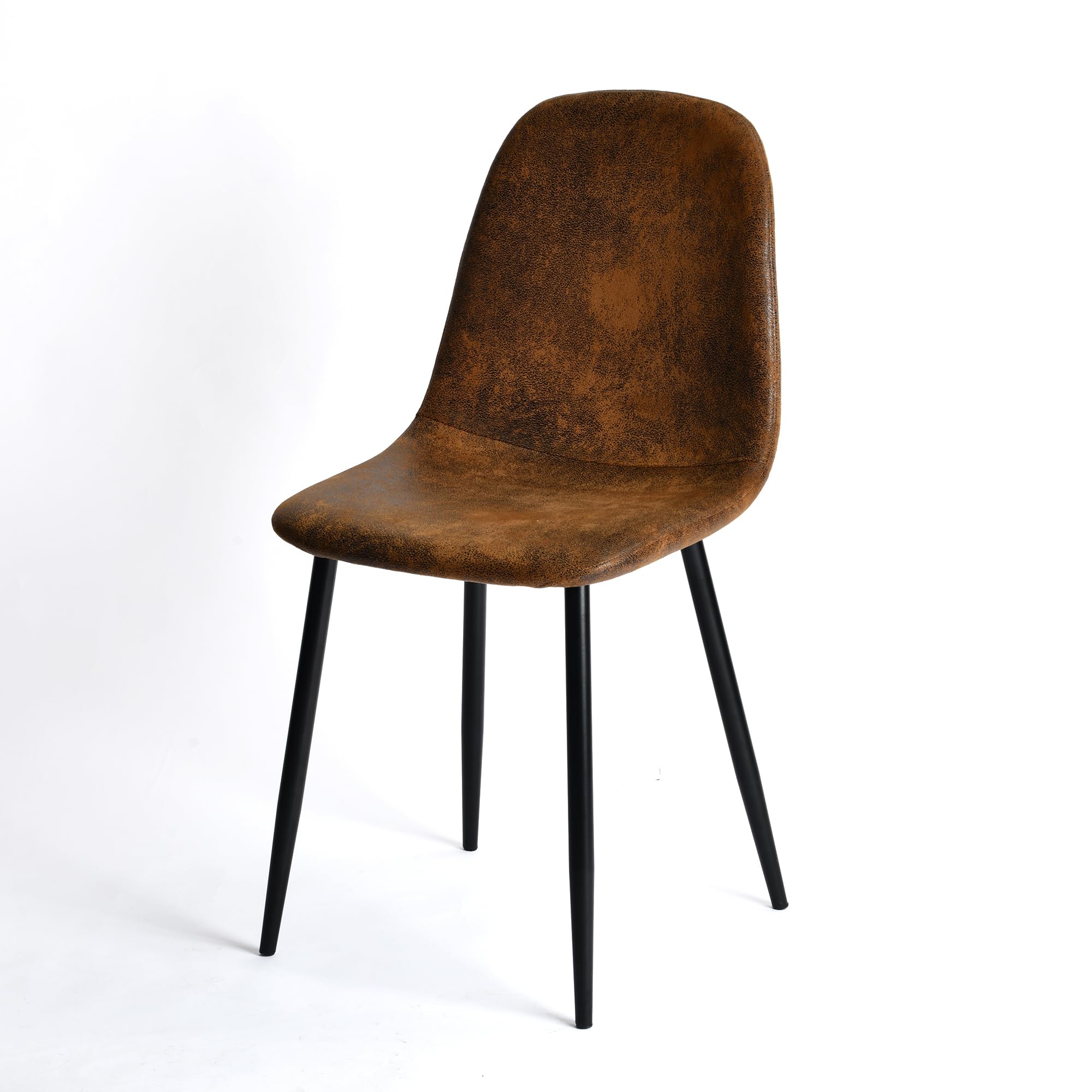 FurnitureR Ensemble de salle à manger 5 pièces avec table ronde en MDF et 4 chaises