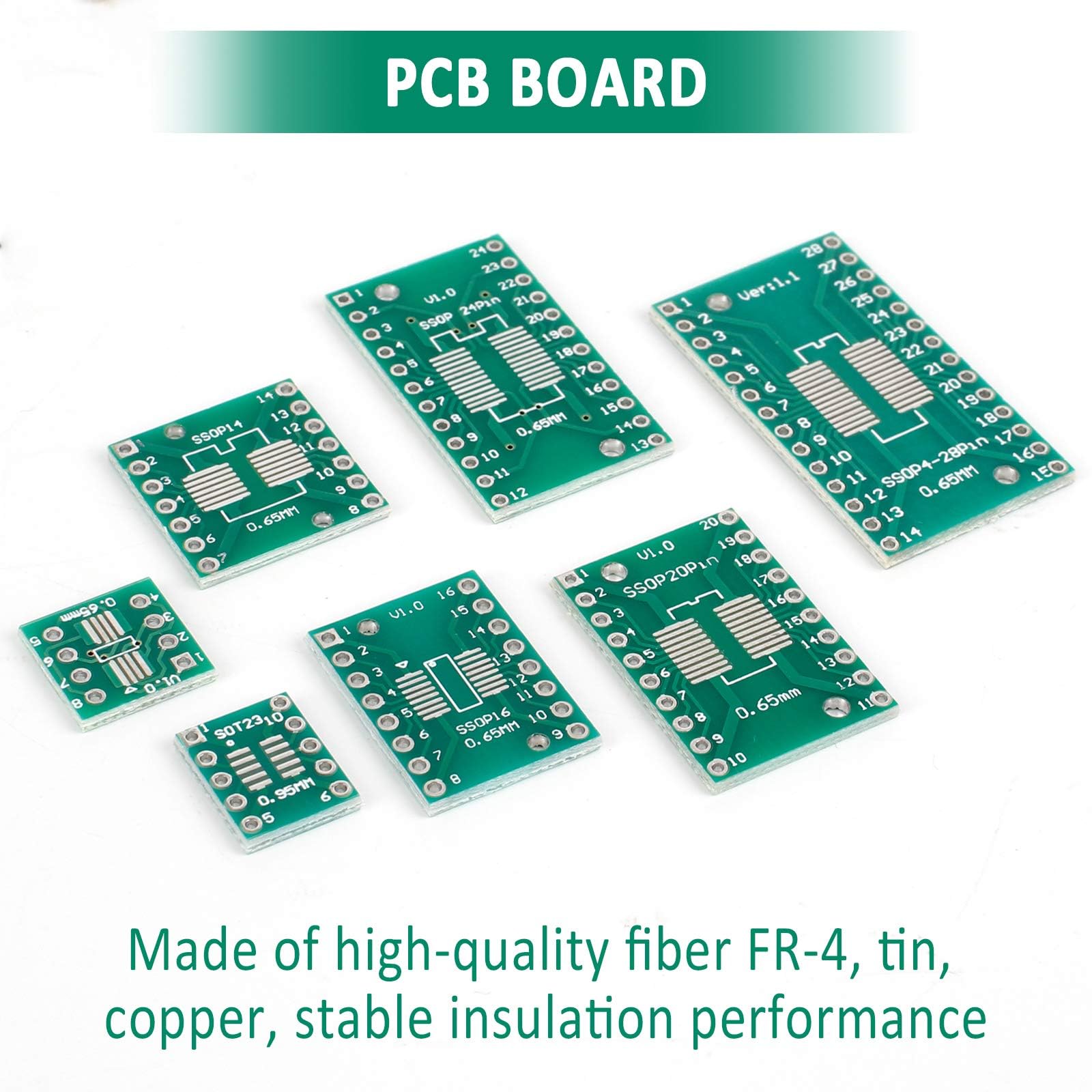 70pcs PCB Board PCB Scheda Universale a Doppia Lato Millefori Stampato Circuito in FR4 per Saldatura Progetto Elettronico Prove Tecniche Fai Da Te -7 Dimensioni