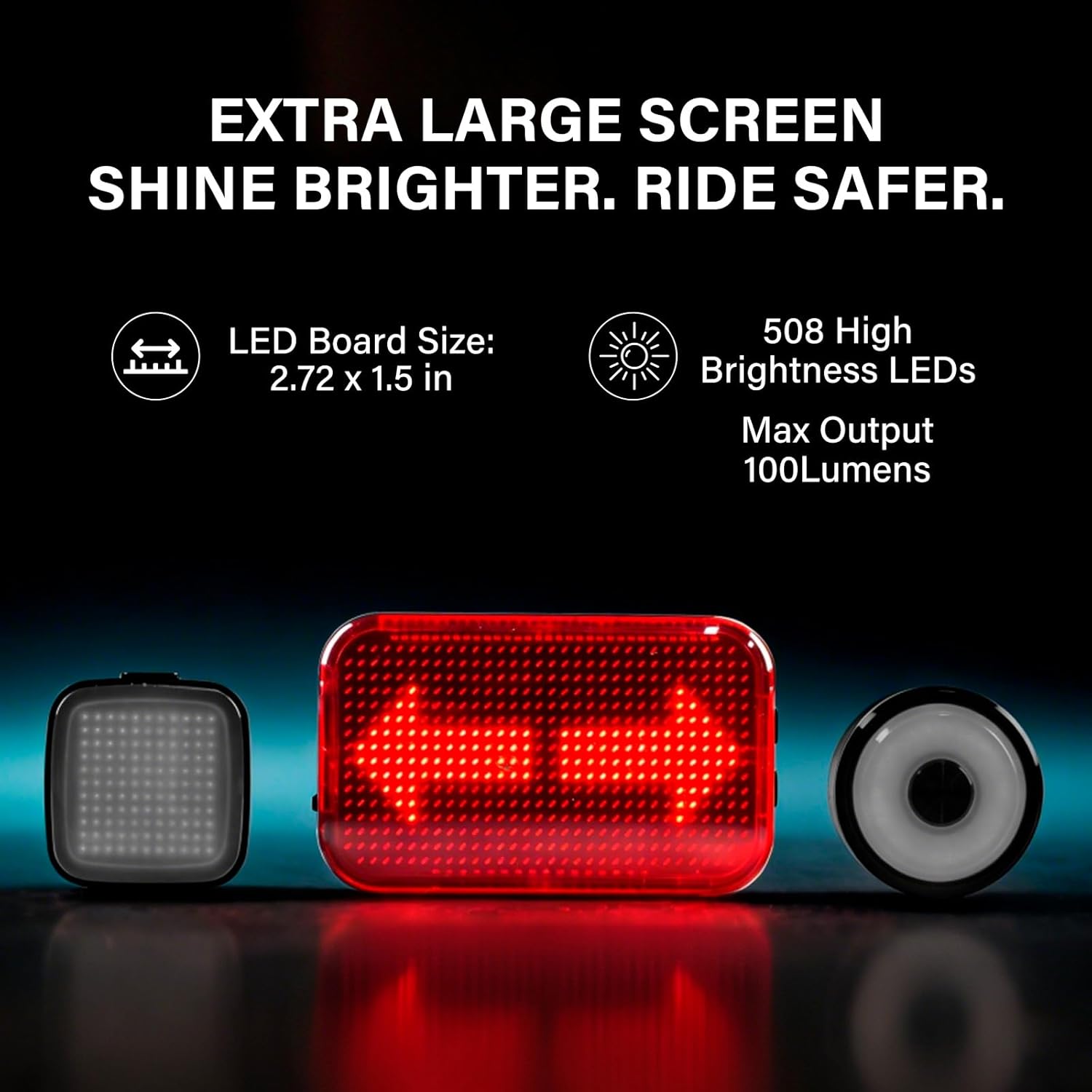 Smart Animated ​Bike Tail Light with Brake Sensing Auto On/Off, Animation & Live Speed & Peloton 3 Modes, XL Screen, Rear Bike Light, Rechargeable Bicycle Tail Light for Road Urban Cyclists Safety