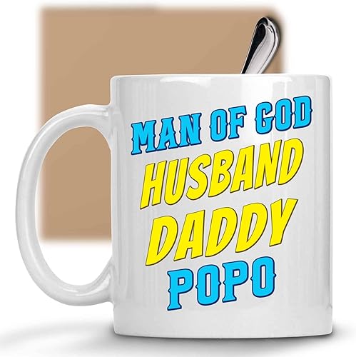 Miniatura 7 de - Man Of God's Gift, for Husband Daddy Popo - Believers Prayers Quote on Inner Color 11 Oz White Ceramic Coffee Mug