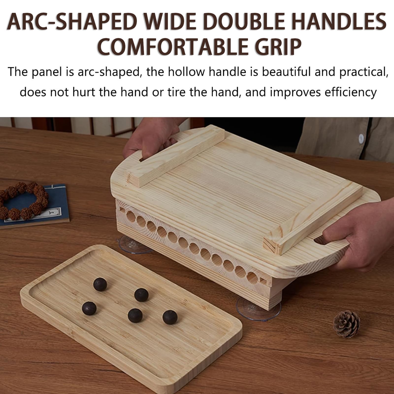 Macchina per realizzare perle di tapioca, doppia maniglia con scanalature lisce e base stabile, per tè al latte e cucina di casa fai da te
