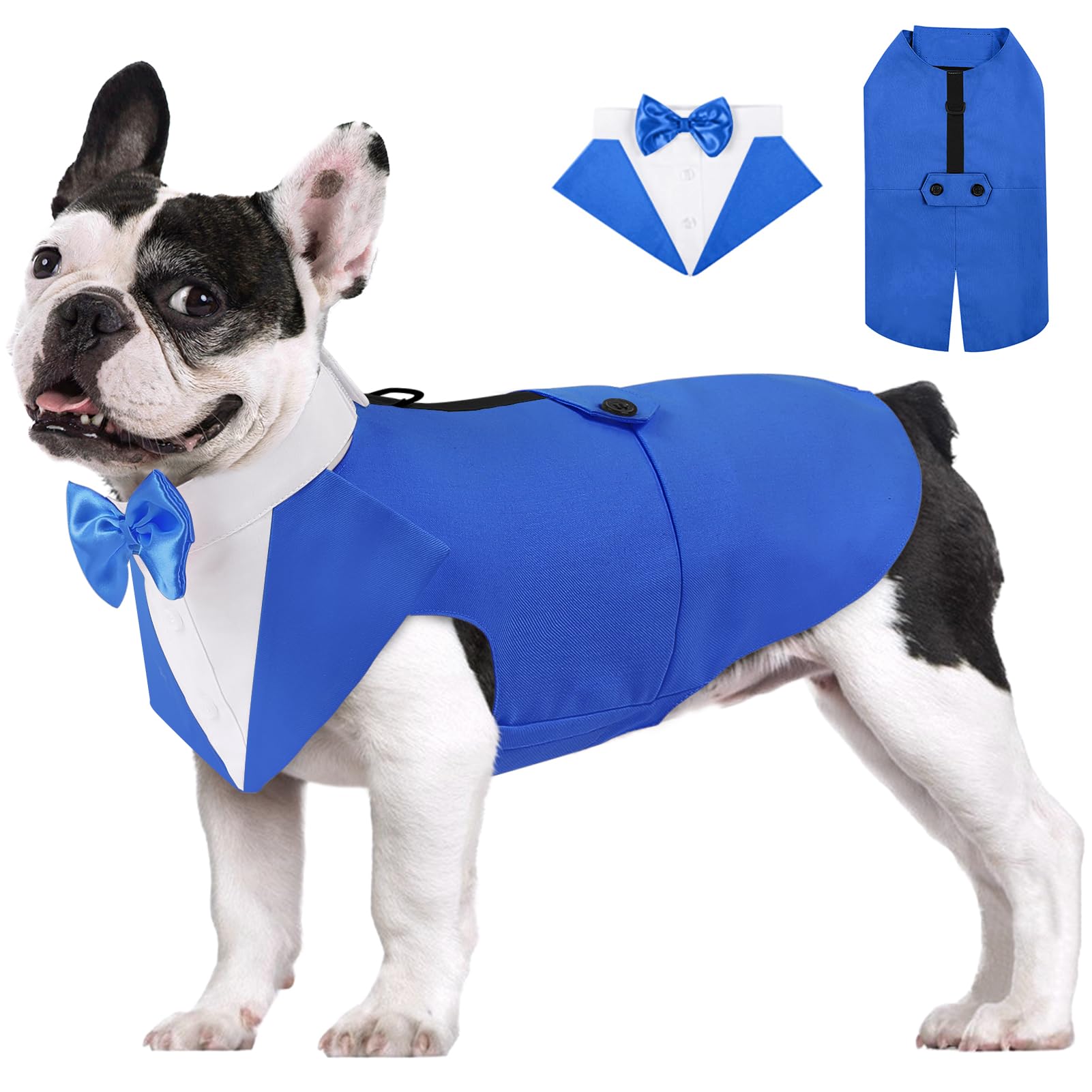 AOFITEE Dog Tuxedo, Formal Tuxedo for Dogs Wedding Suit and Bandana Set, S