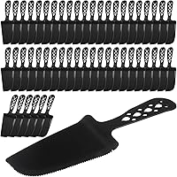 Vista 9 de 100 piezas de plástico desechables para tartas y servidores de 8 x 2.3 pulgadas, cortador de plástico transparente para tartas, tartas, pizza