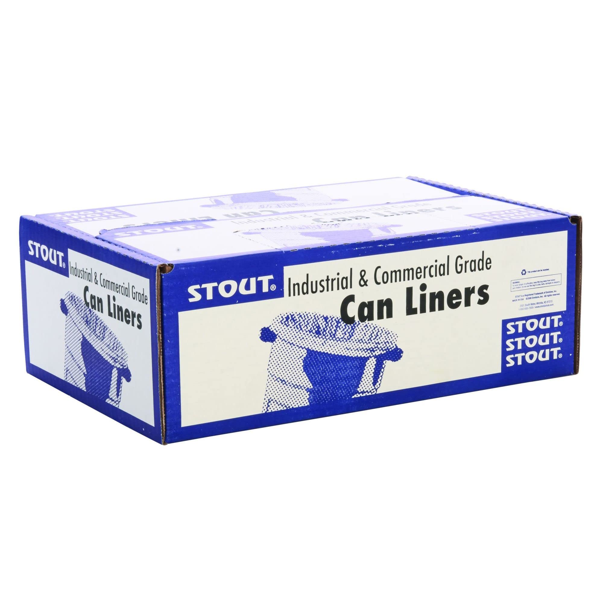 Stout - Bolsas de basura de contenido reciclado, color marrón, 100 unidades (paquete de 1)