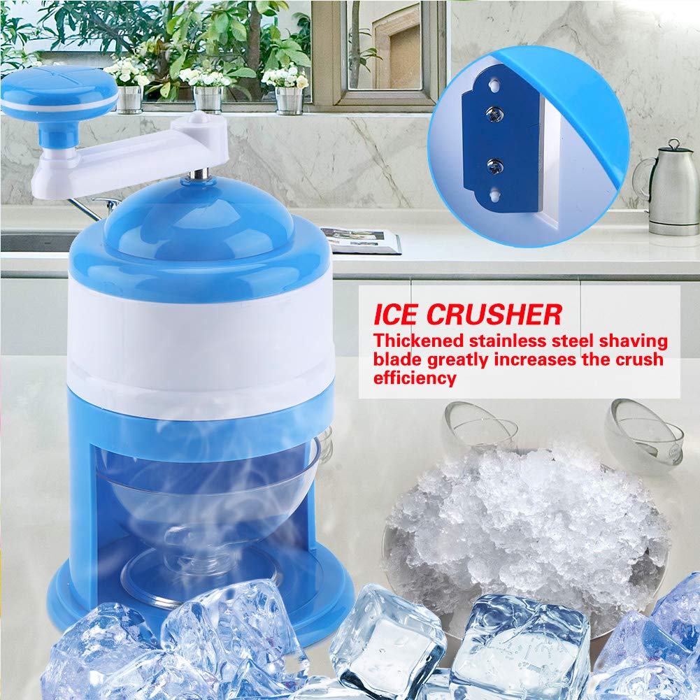 Trituradora de Hielo Manual, Manivela, Máquina de Hielo Raspado para el Hogar, Máquina Portátil para Hacer Conos de Nieve para el Hogar, Cocina, Cafeterías