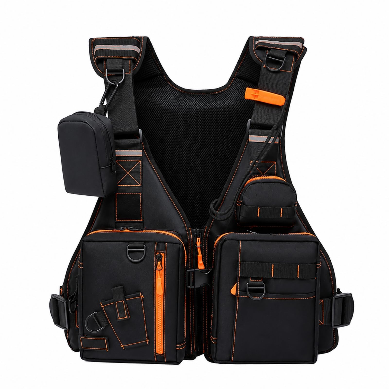 TISHITA Giubbotto Smanicato | Tessuto a Rete Traspirante, Gilet da Lavoro con Tasche, Catarifrangente, Gilet con Cerniera, per Cantiere, Giardinaggio