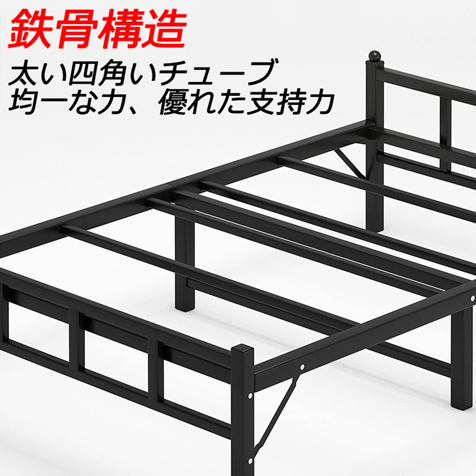 Amazon｜シングルベッド 耐久性 組み立て不要 折りたたみベッド 通気性