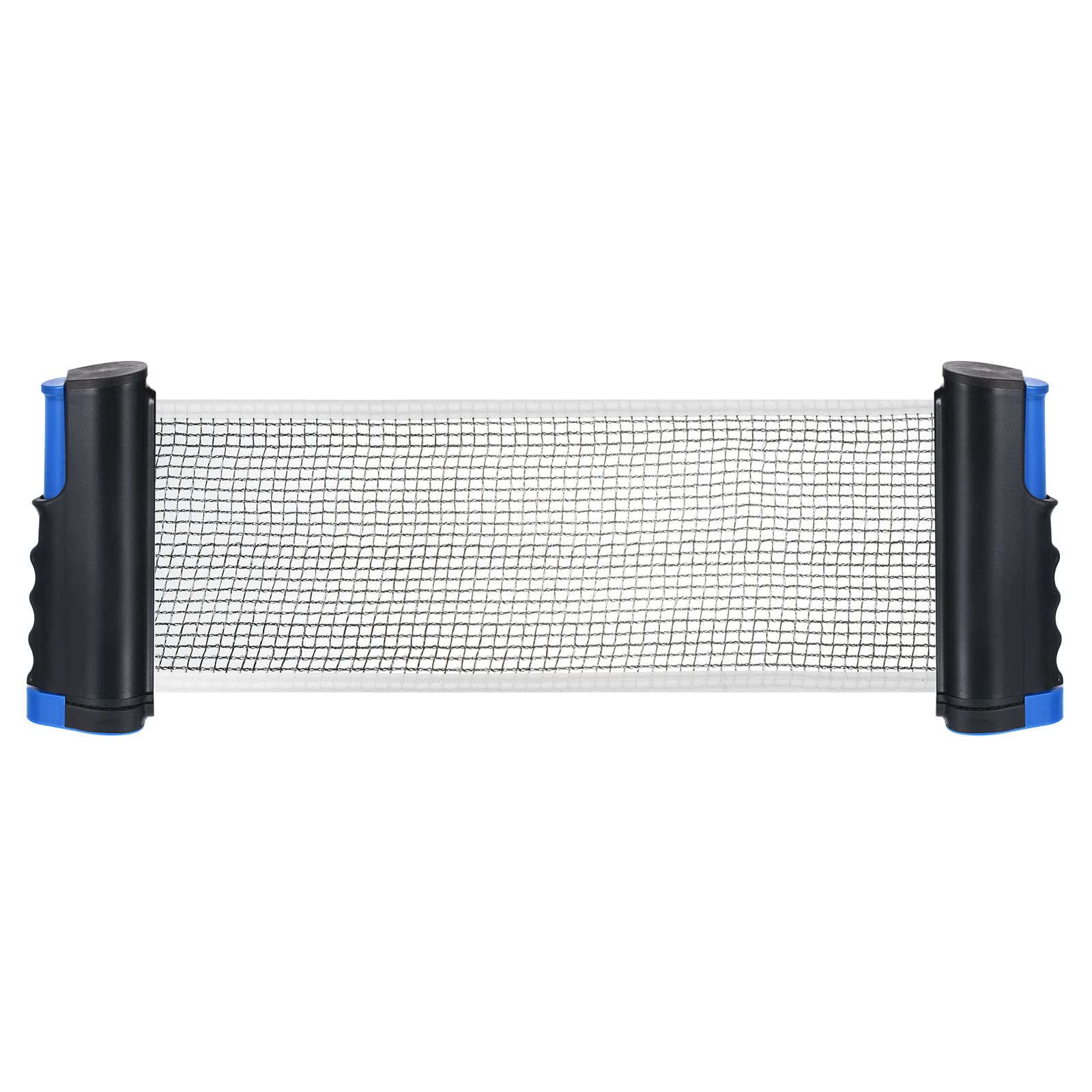 PATIKIL Retractable Ping Pong Net for Any Table, Portable 6 Feet Table Tennis Net and Post Equipment Up to 2 inch with Storage Box for Family Game, Black Blue