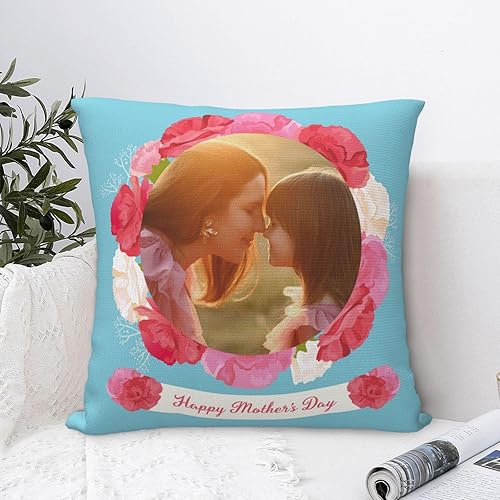Miniatura 3 de Gifts for Mom Customized Throw Pillow Cover Mother's Day Pillow Cover I Love You Mom Gift Birthday Home Decoration Size 22"x22"