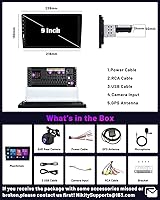 Vista 2 de Android 11 DIN estéreo inalámbrico para coche Apple CarPlay Android Auto Radio, pantalla táctil de 9 pulgadas, receptor de audio Bluetooth