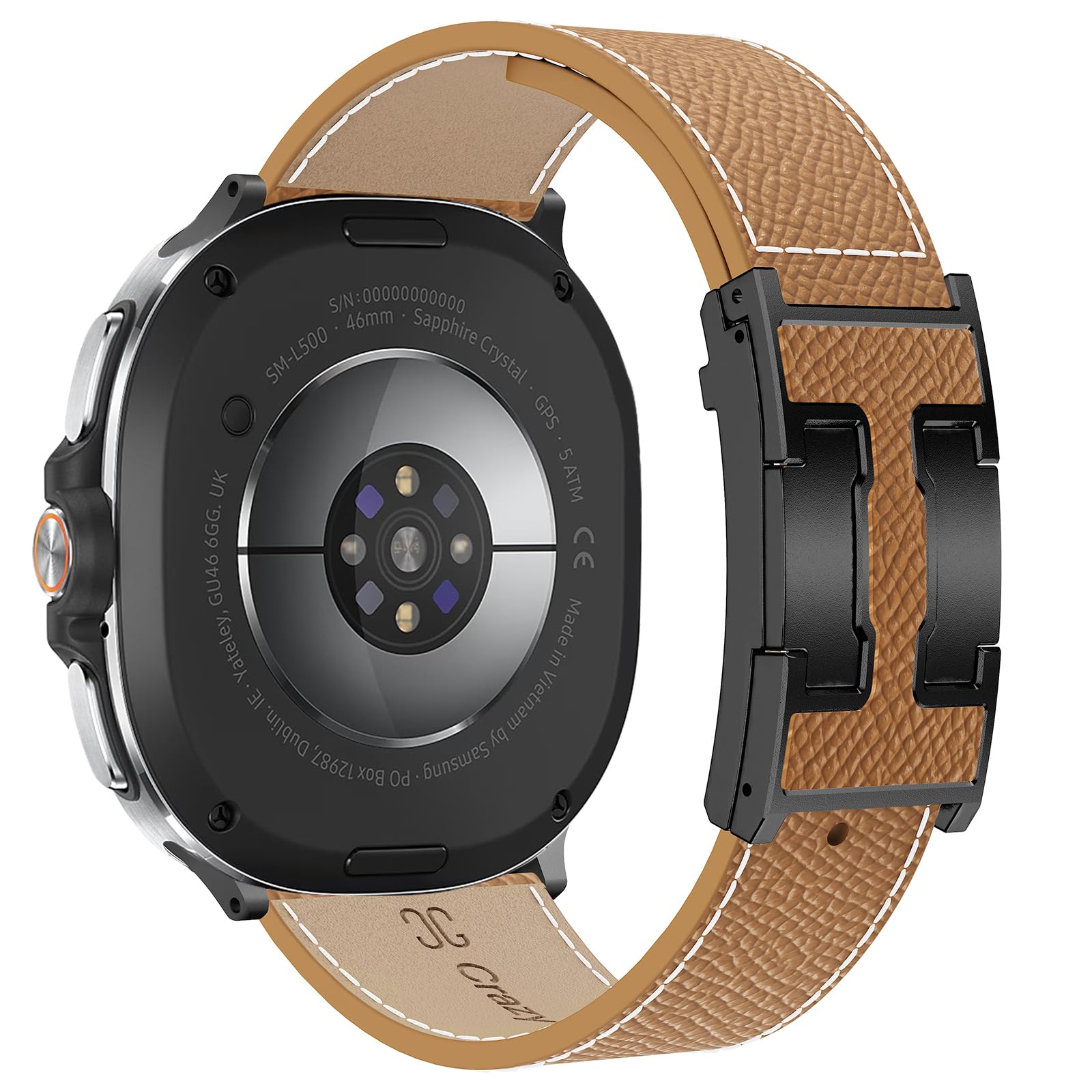 Magnetic Leather Band Compatible with Compatible with Samsung Galaxy Watch 8 40mm/44mm/Classic 46mm 2025,Magnetic Replacement Strap for Galaxy Watch 8