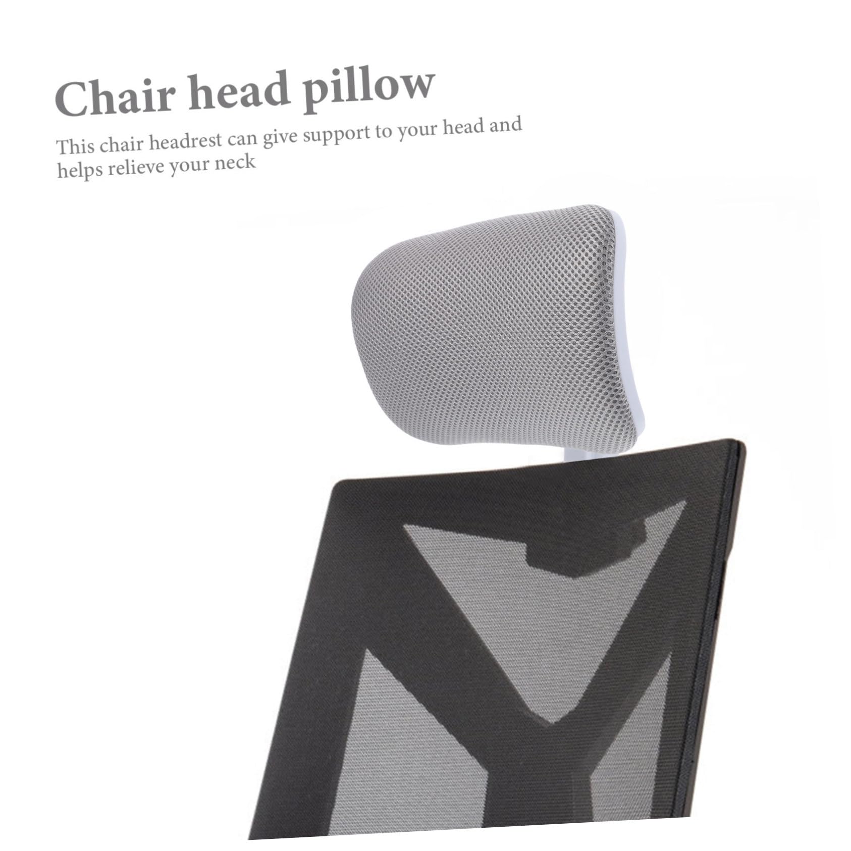 Reposacabezas Soporte para Cuello Ajustable Ergonómico y Estructura de Plástico Desmontable para Silla de Oficina y Hogar