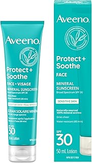 Aveeno Protect + Soothe Face Mineral Sunscreen SPF 30, 50 mL