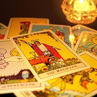 【はじめてのタロット占いに】 atRise タロットカード 初心者向け 5点セット(日本語解説書・早見表・クロス・収納袋付き)ウェイト版/ライダー版