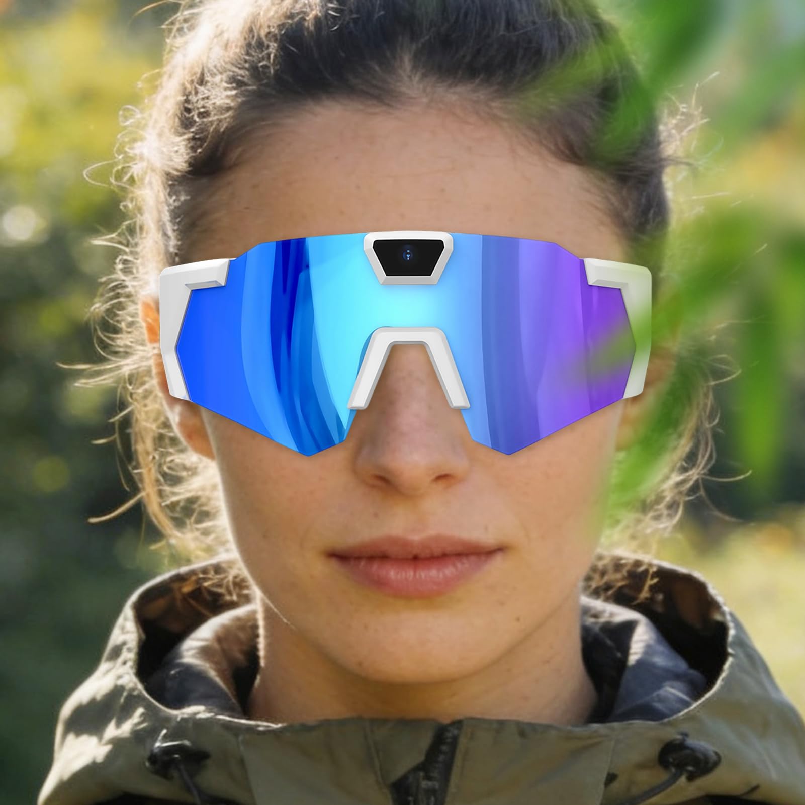 Okulary z kamerą – urządzenie nagrywające 4K do sportów na świeżym powietrzu | okulary przeciwsłoneczne do nagrywania wideo - dla biegaczy, narciarzy, snowboardzistów, wędrówek, motocyklistów