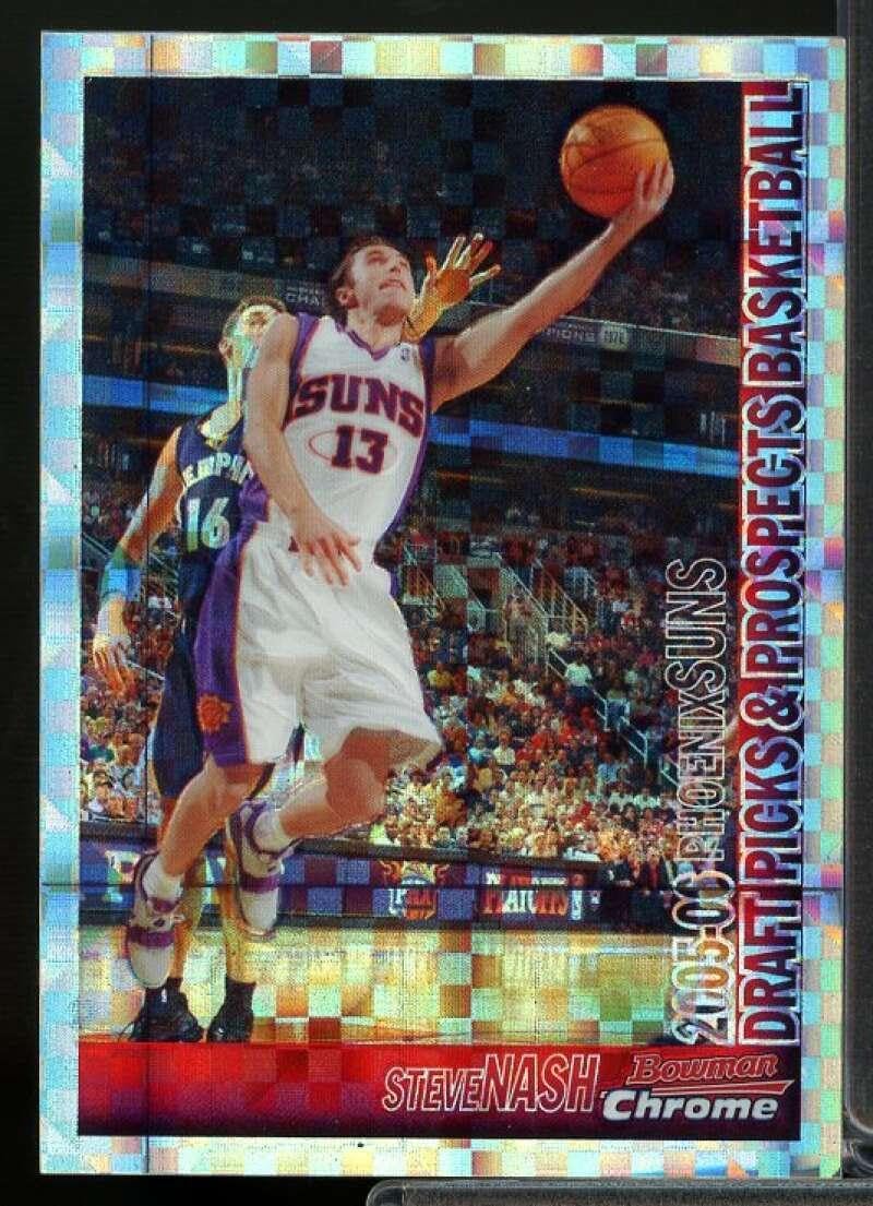 Steve Nash Card 2005-06 Bowman Chrome X-Fractors #1 - Unsigned Basketball Cards