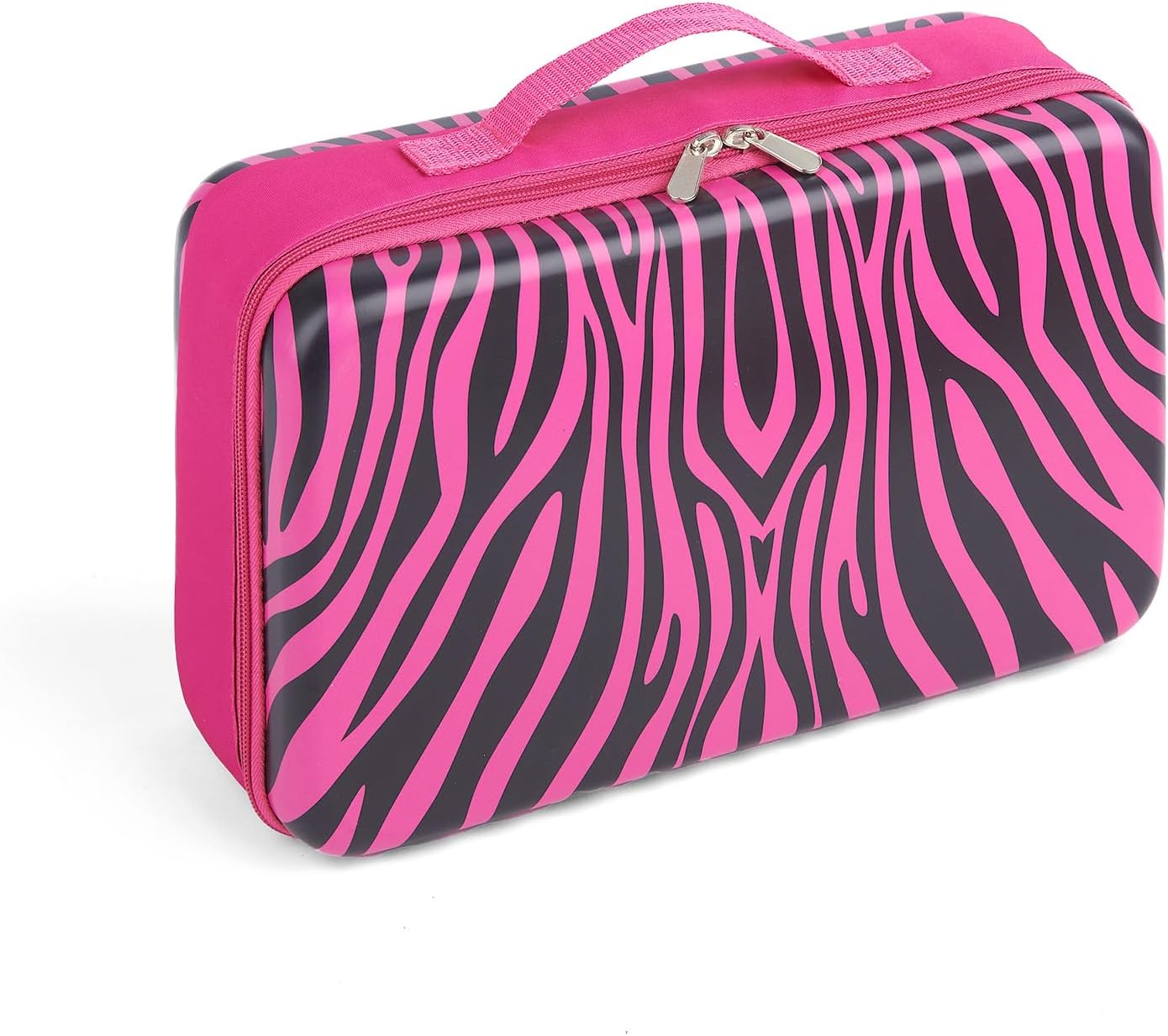 Badger Basket Stylish Travel Case for 12 Inch Fashion Dolls - Storage Solution with Pockets for Doll Accessories, Best for On-The-Go Travel - Animal Print Design