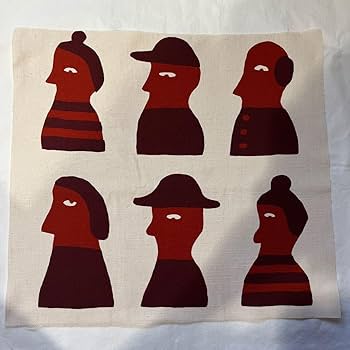 Amazon.co.jp: 柚木沙弥郎 6人 生地 はぎれ シルクスクリーン