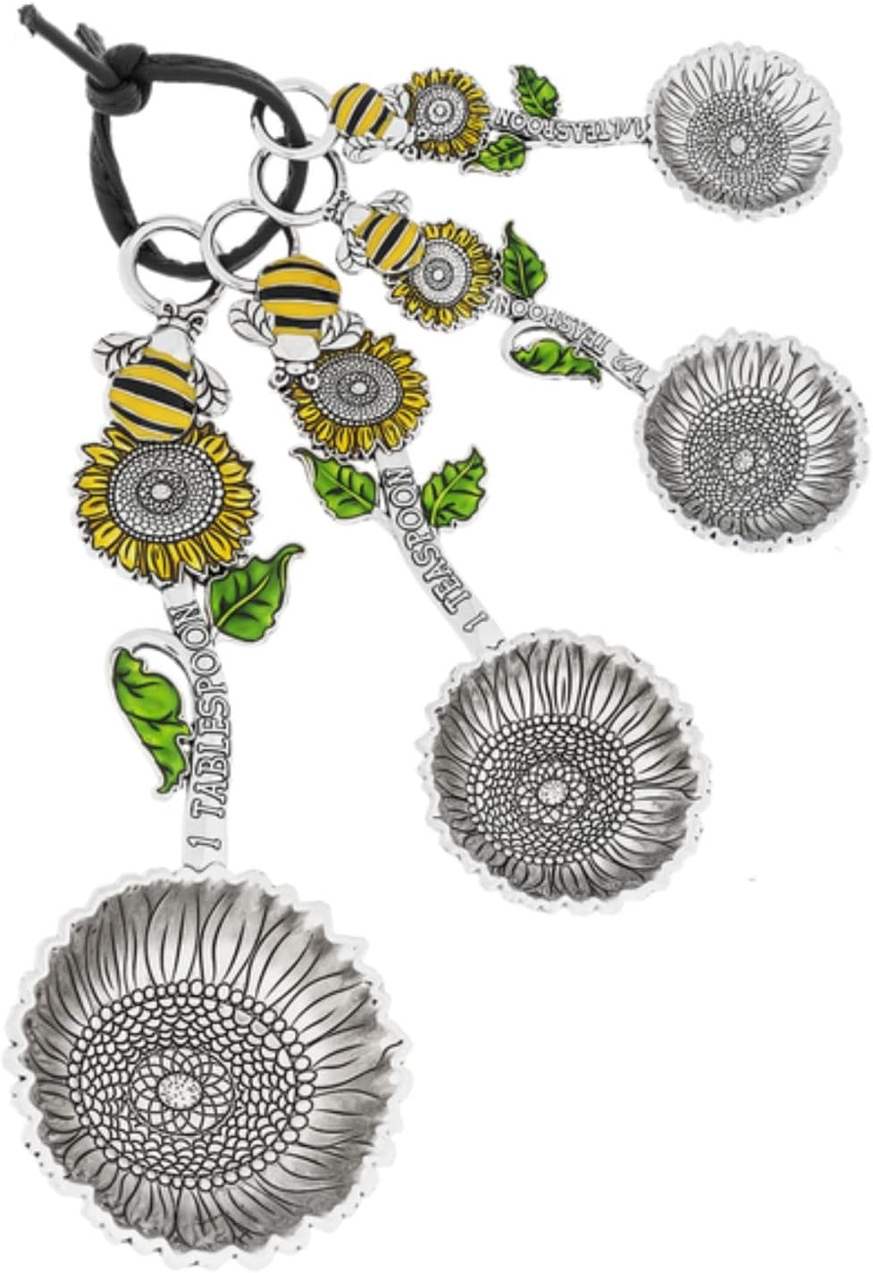Ganz Bumble Bee Measuring Spoons, Zinc, 5.25 Inches Length, Silver, Set of 4