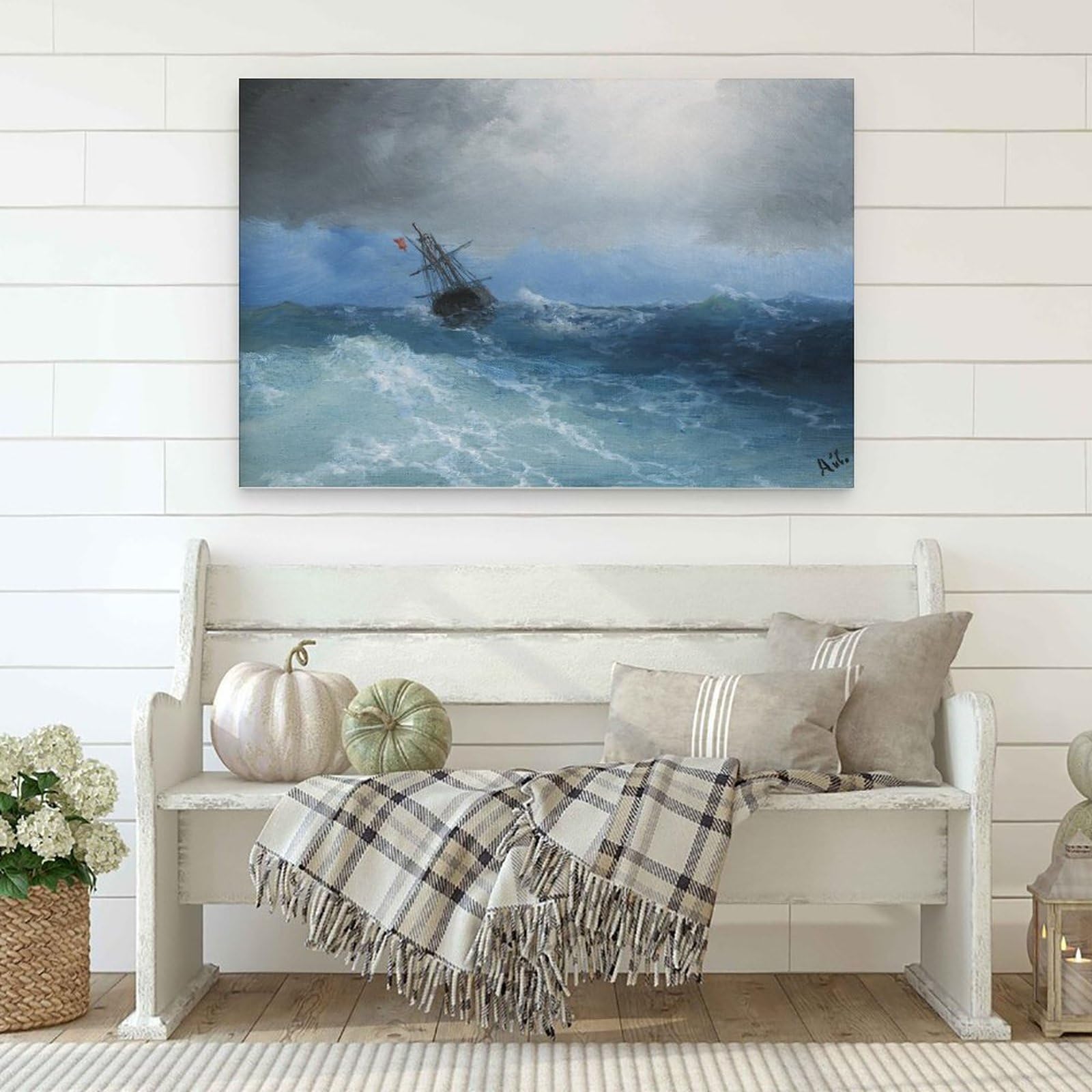 Il Golfo di Napoli di Ivan Aivazovsky Riproduzione del famoso dipinto Stampa su tela per la decorazione del soggiorno Immagine 40x60cm Senza cornice