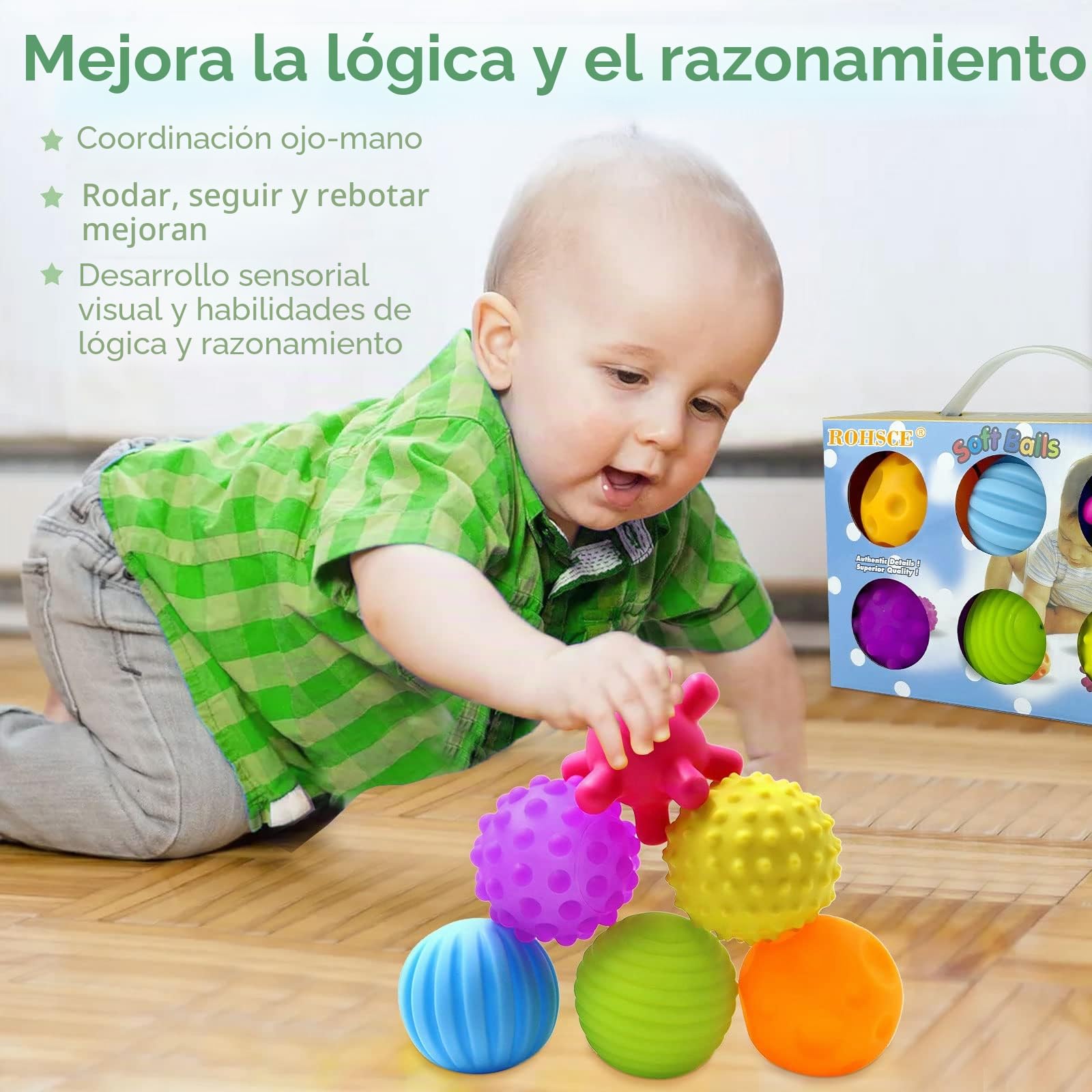 Textured Multi Sensory Ball Set (Rainbow Bold Set of 6)