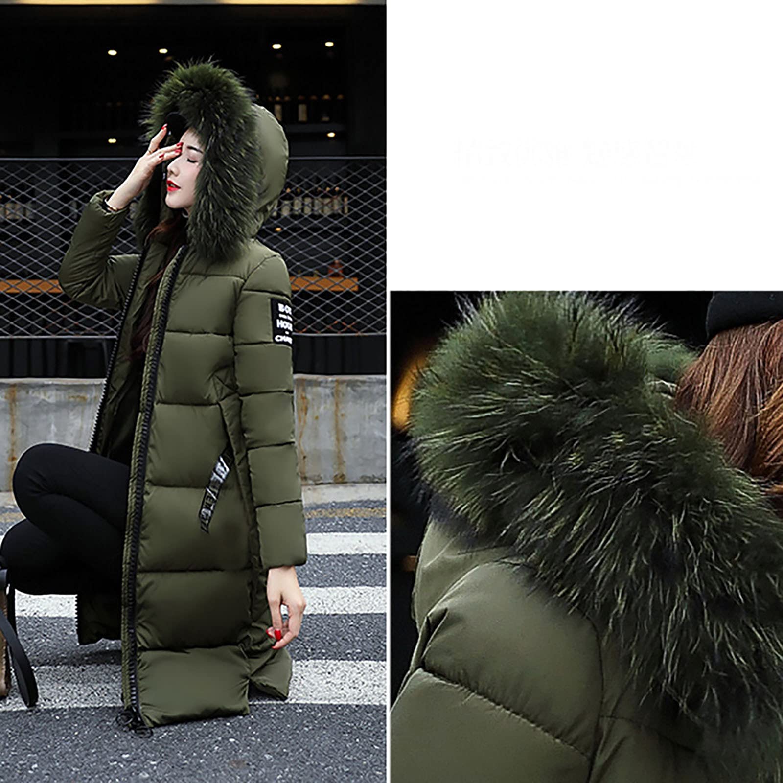 Piumino Donna 100 Grammi Piumino Lungo con Cappuccio Ripiegabile Cappotto Senza Cappuccio Ultraleggero Taglie Forti Giacca Trapuntino Mezza Stagione Imbottiti Piumini Donna Invernale Antivento Caldo