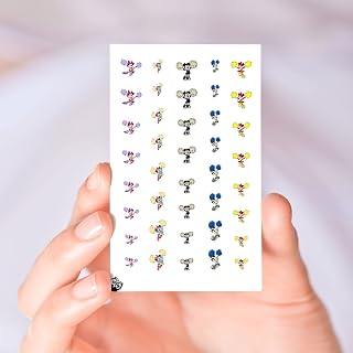 Murine Cheerleader Clear Water-Slide Nail Designs